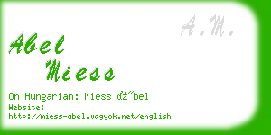 abel miess business card